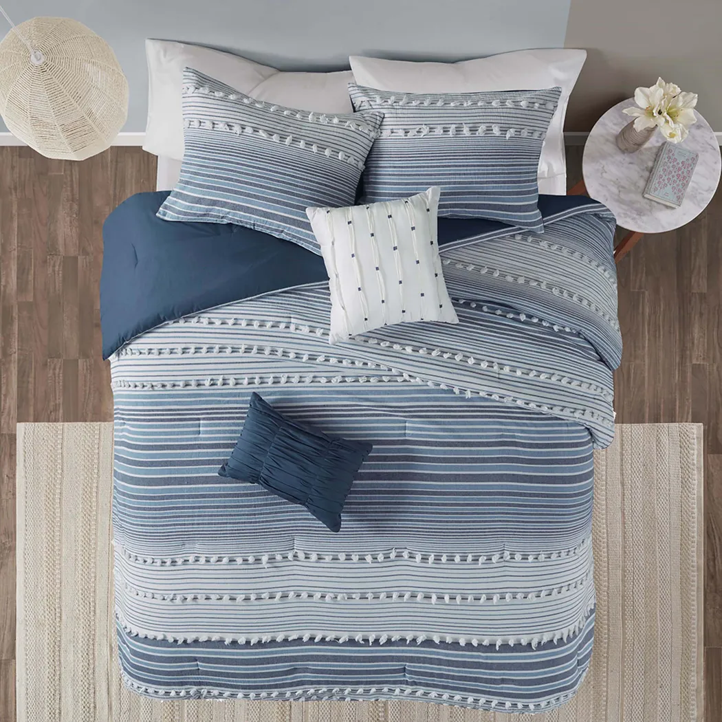 Collo Blue Full Comforter Set - Thumbnail - Image 5