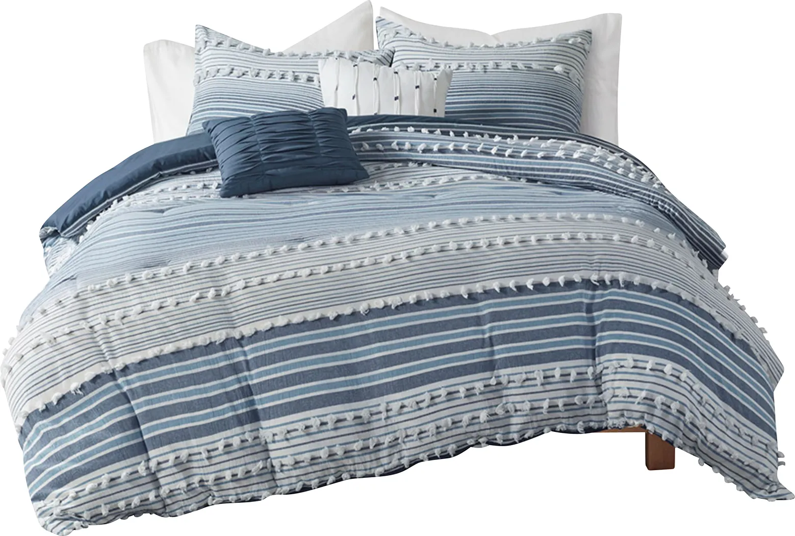Collo Blue Full Comforter Set - Thumbnail - Image 1