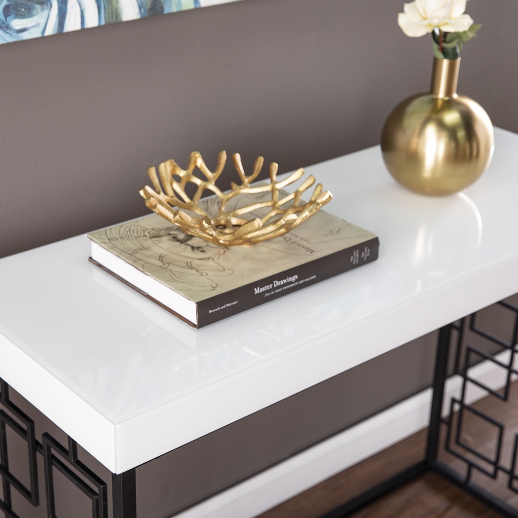 Collvile White Sofa Table - Thumbnail - Image 4