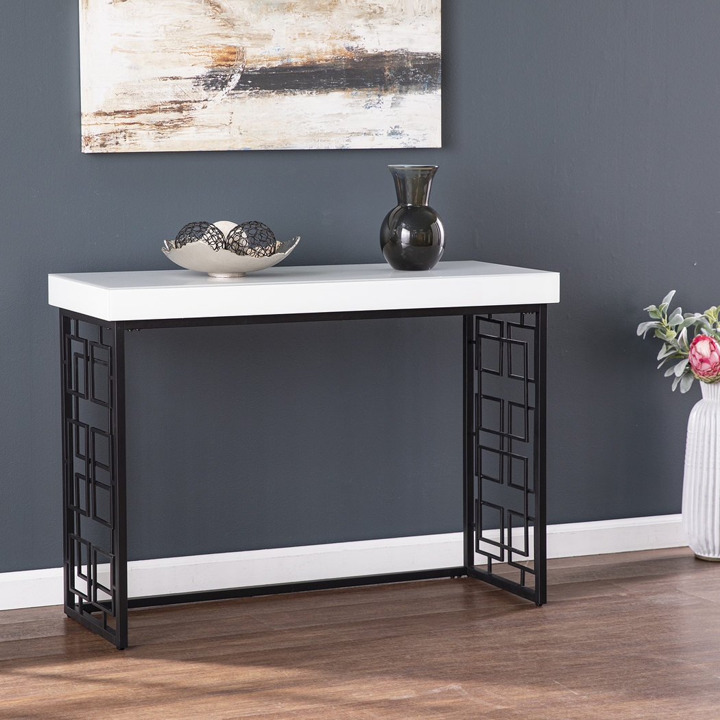 Collvile White Sofa Table - Thumbnail - Image 7