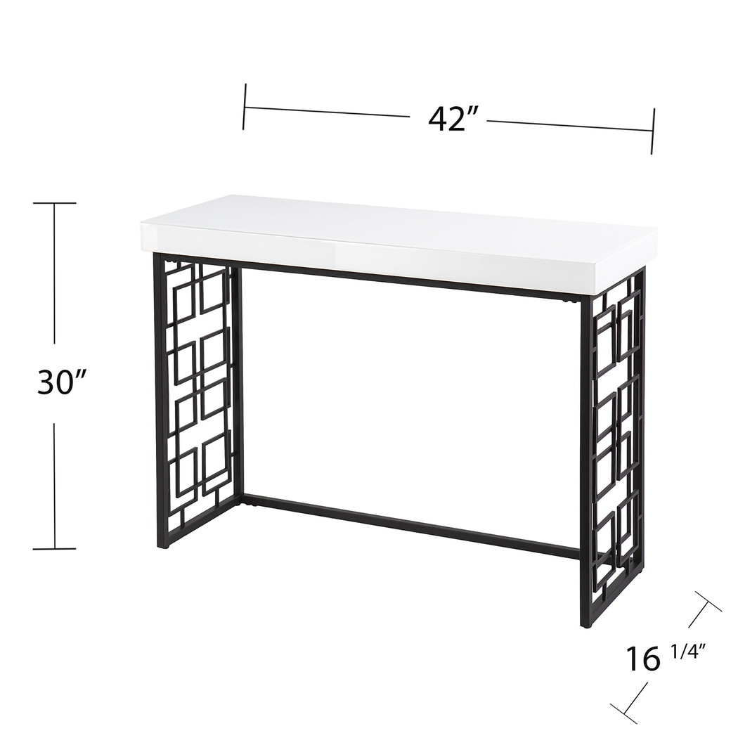 Collvile White Sofa Table - Thumbnail - Image 8