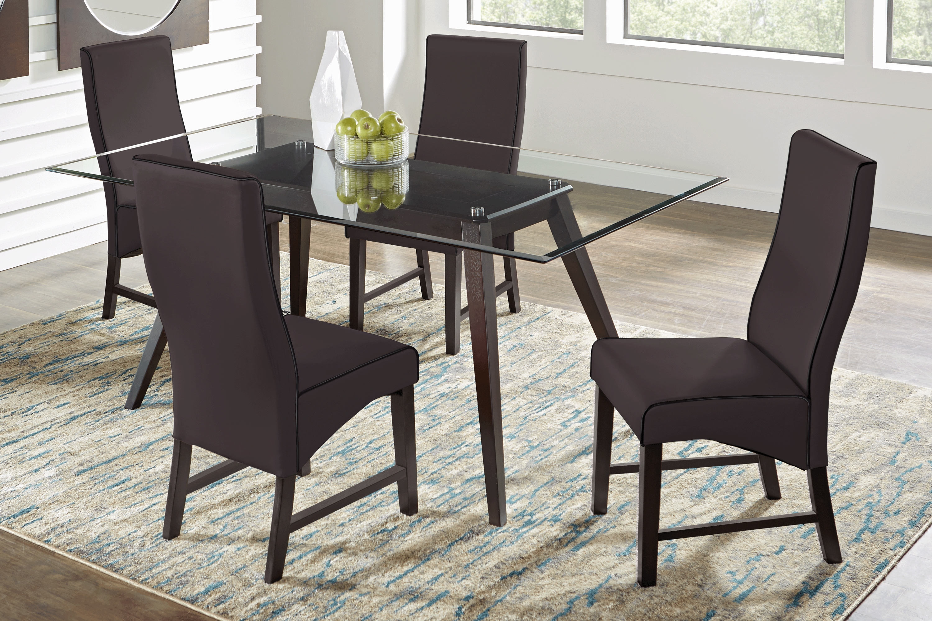 Colonia Hills Espresso 5 Pc 72 in. Rectangle Dining Room with Brown Chairs - Thumbnail - Image 1