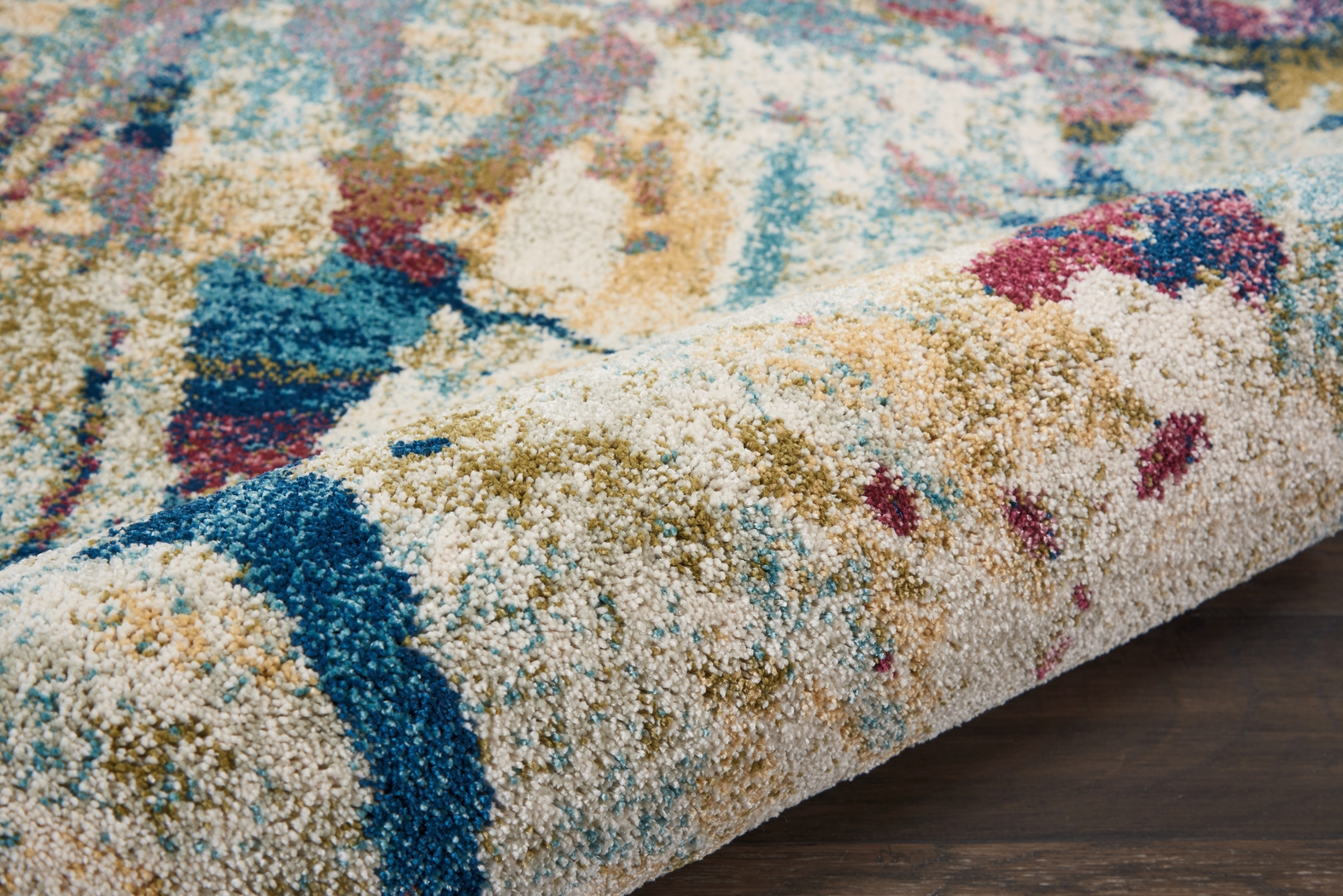 Color Strokes Cream 5'3" x 7'3" Rug - Thumbnail - Image 3