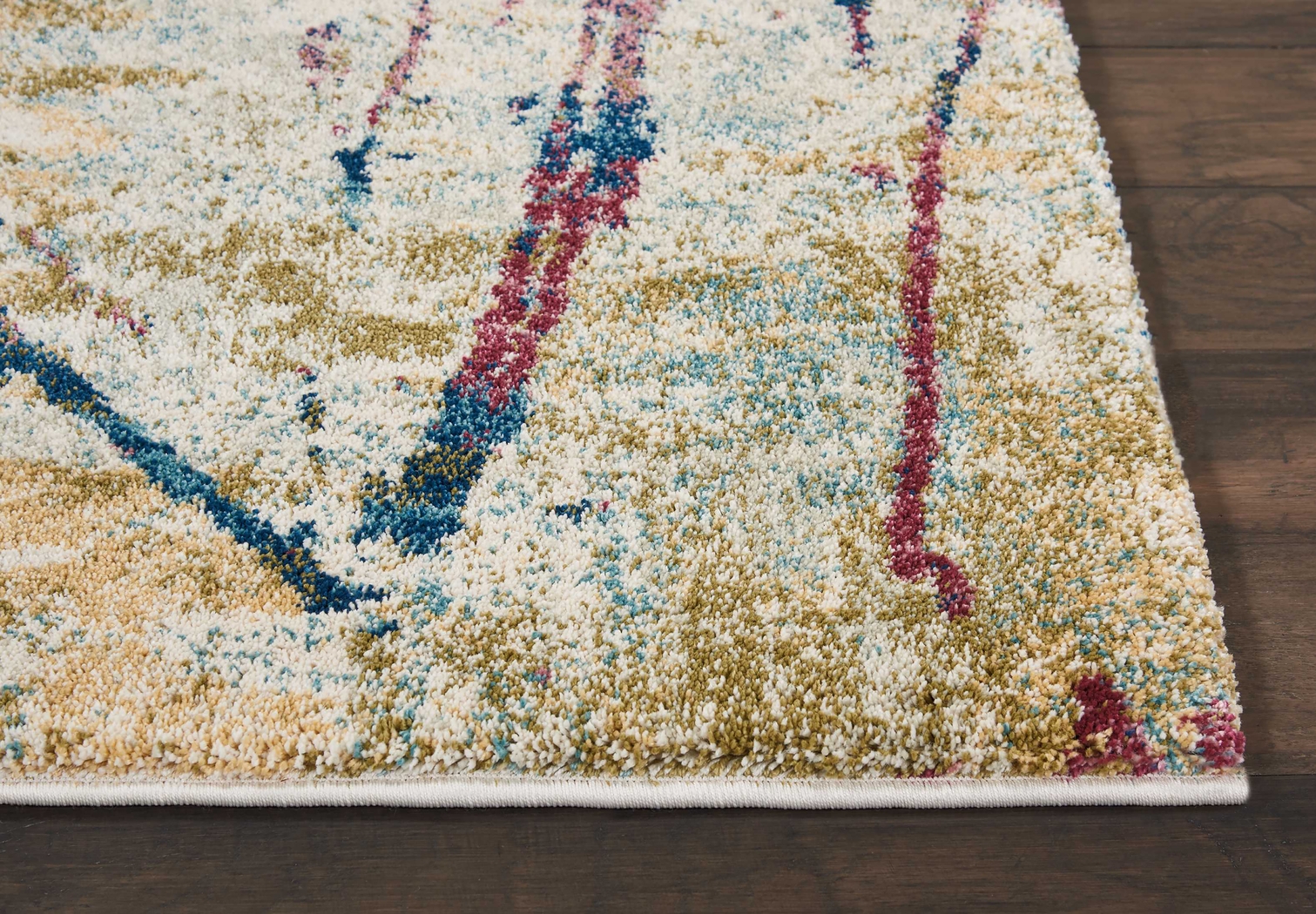 Color Strokes Cream 9'6 x 13' Rug - Thumbnail - Image 2