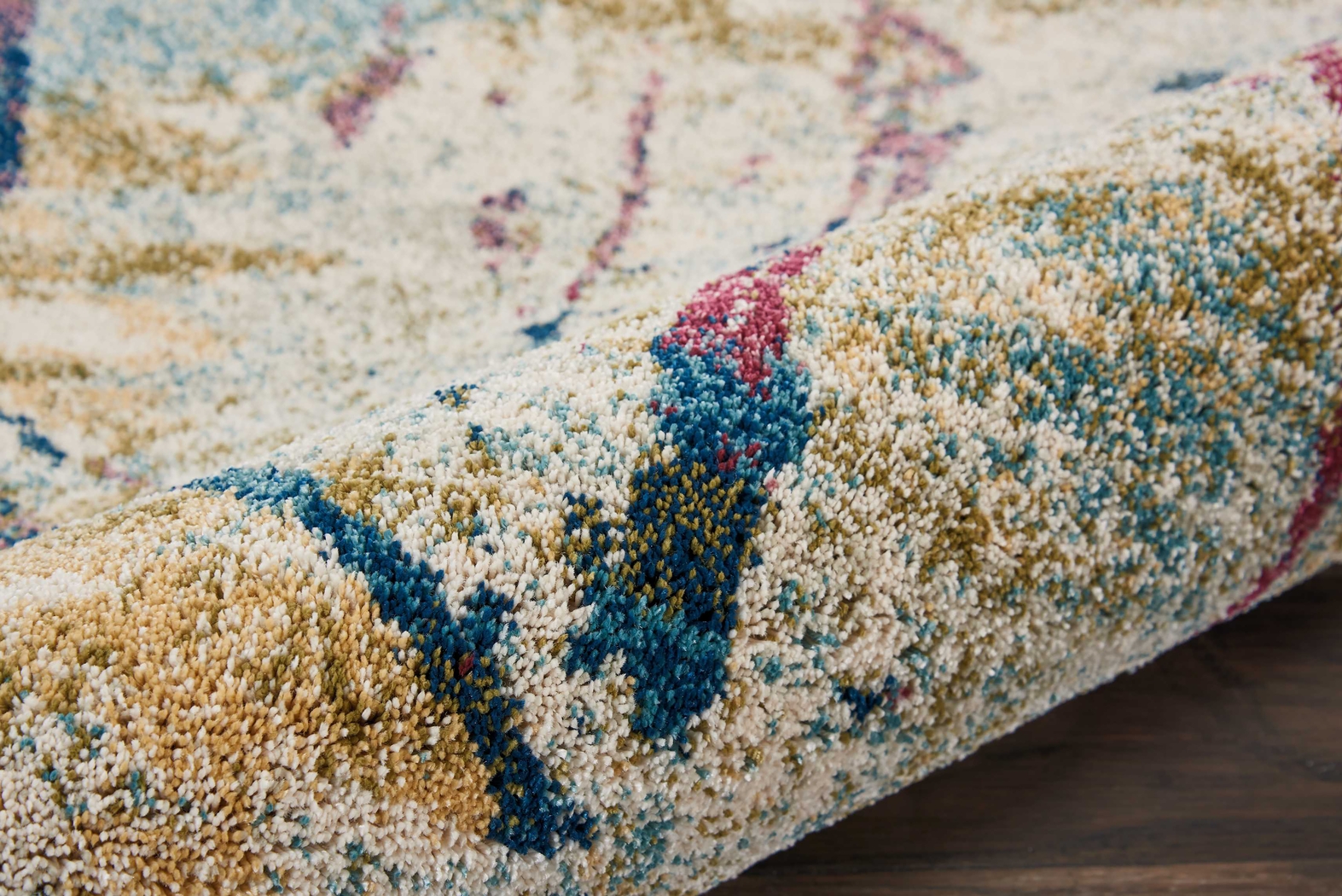 Color Strokes Cream 9'6 x 13' Rug - Thumbnail - Image 3