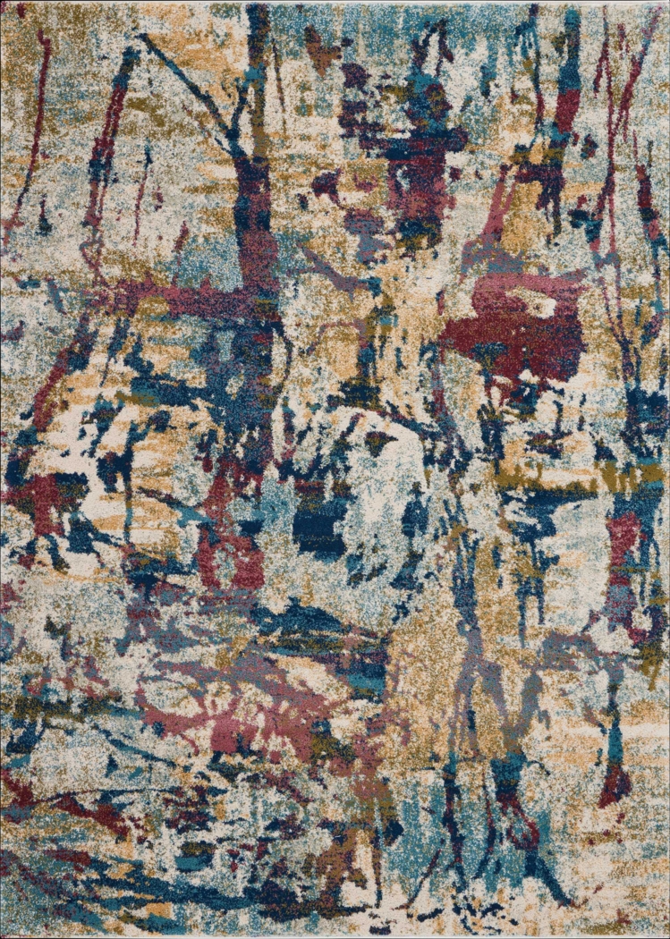 Color Strokes Cream 9'6 x 13' Rug - Thumbnail - Image 1
