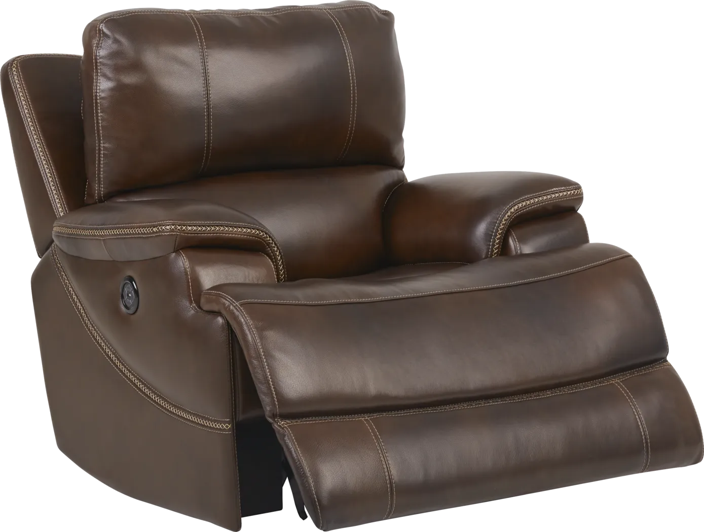 Colorado River Brown 3 Pc Leather Living Room with Reclining Sofa - Thumbnail - Image 6