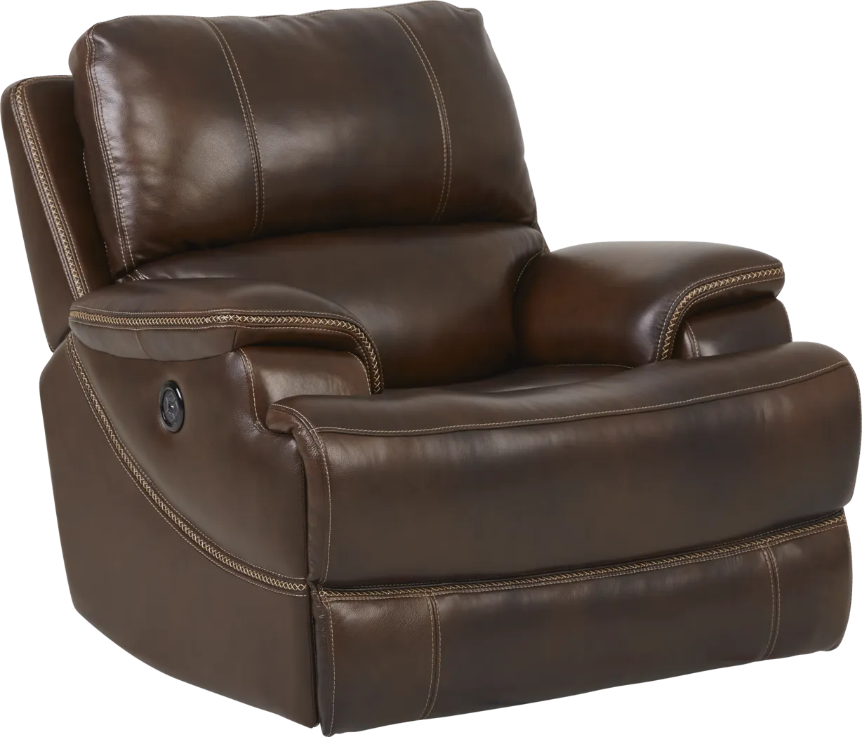 Colorado River Brown 3 Pc Leather Living Room with Reclining Sofa - Thumbnail - Image 5