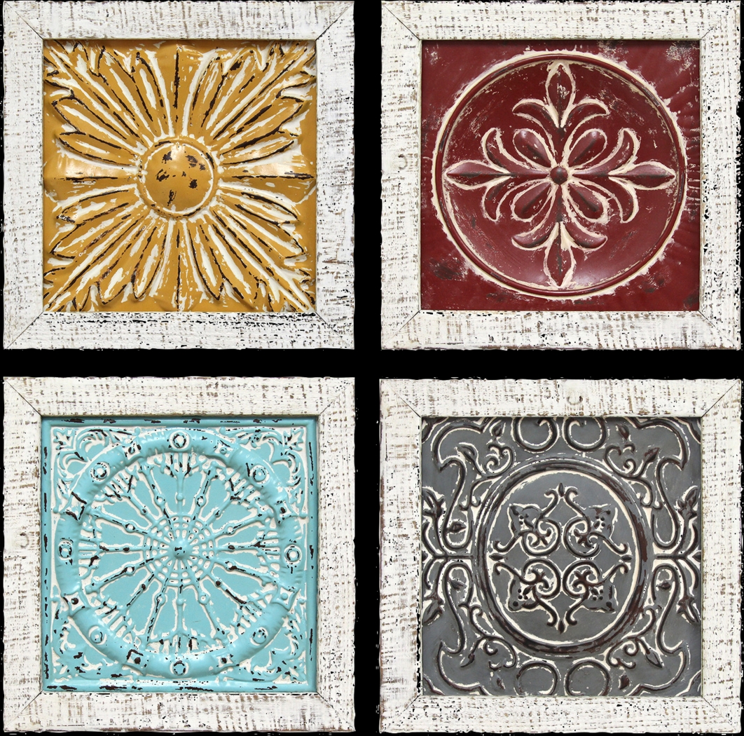 Colorful Tiles Set of 4 Wall Art - Thumbnail - Image 1