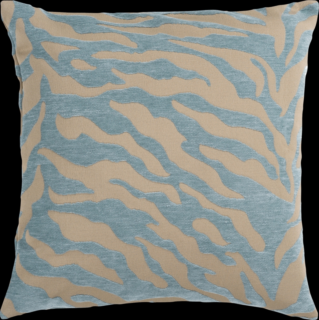 Colorful Zebra Teal Accent Pillow - Thumbnail - Image 1