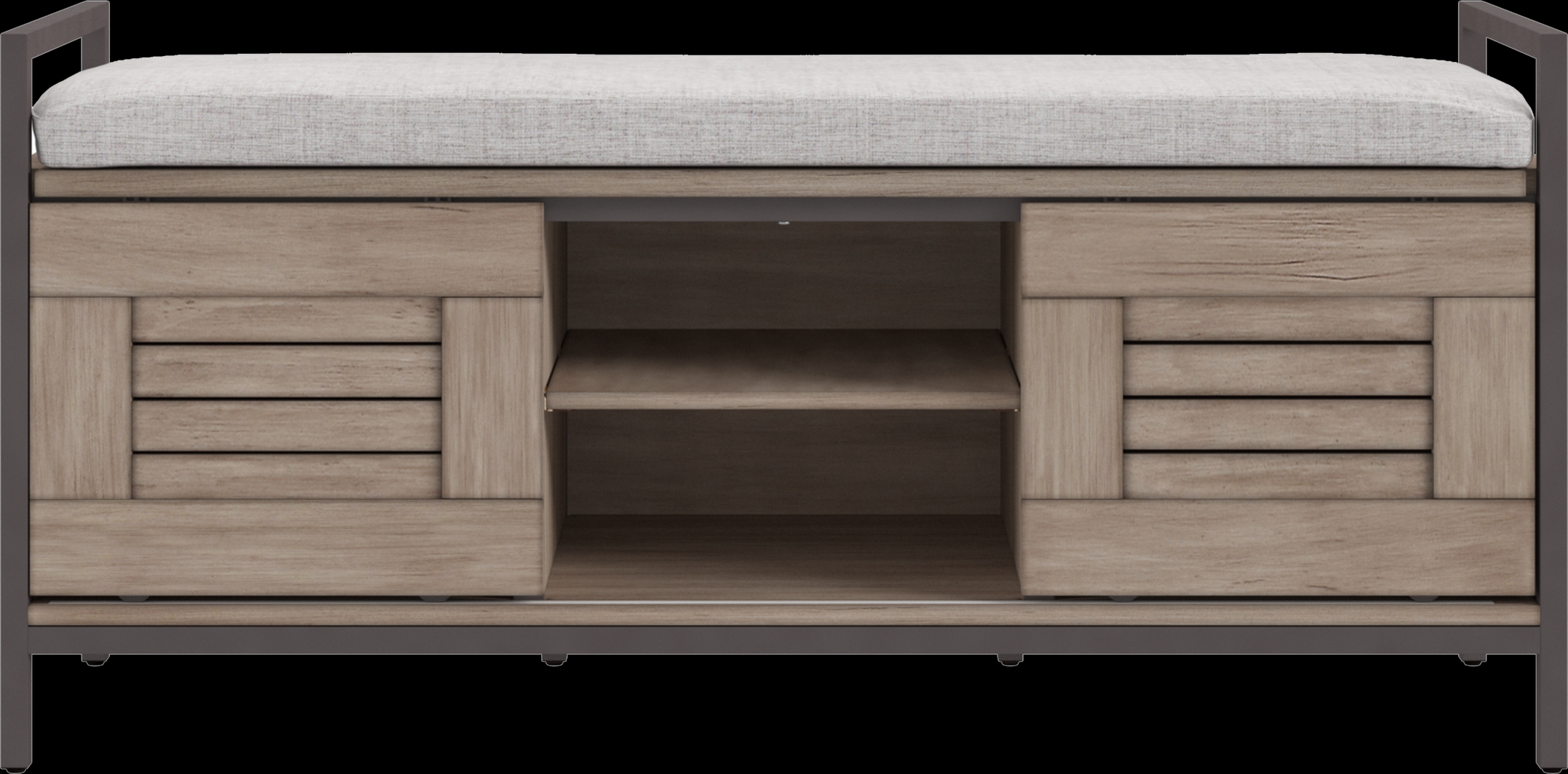 Colridge Gray Storage Bench - Thumbnail - Image 2