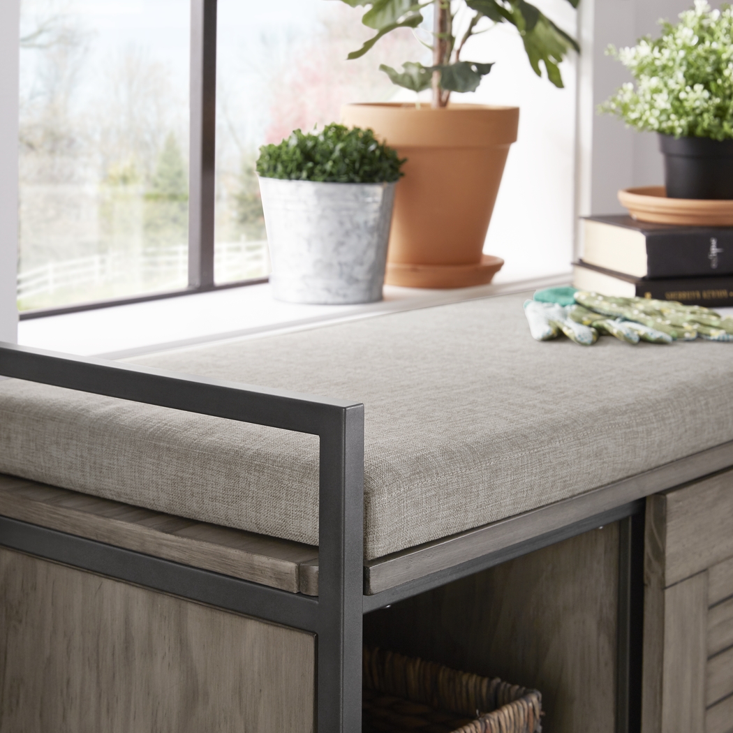 Colridge Gray Storage Bench - Thumbnail - Image 5