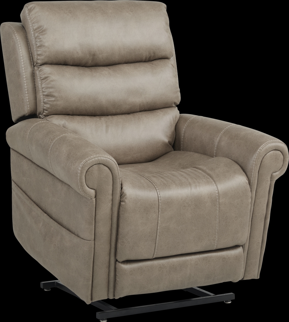 Colson Street Beige Power Recliner - Thumbnail - Image 4