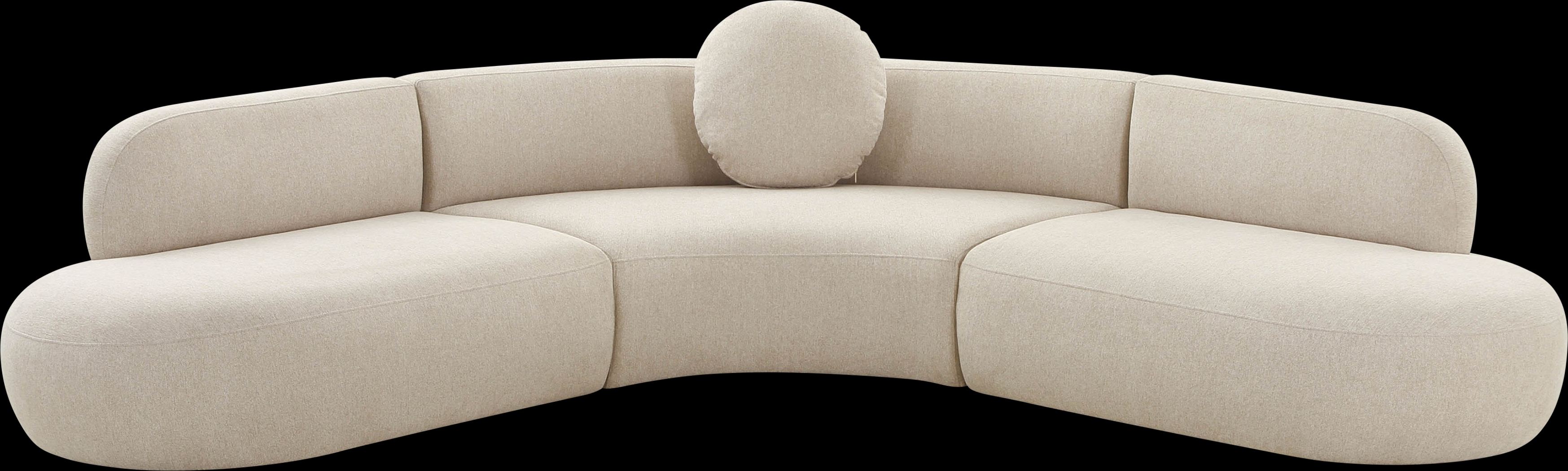 Columa Beige 3 Pc Sectional - Thumbnail - Image 3
