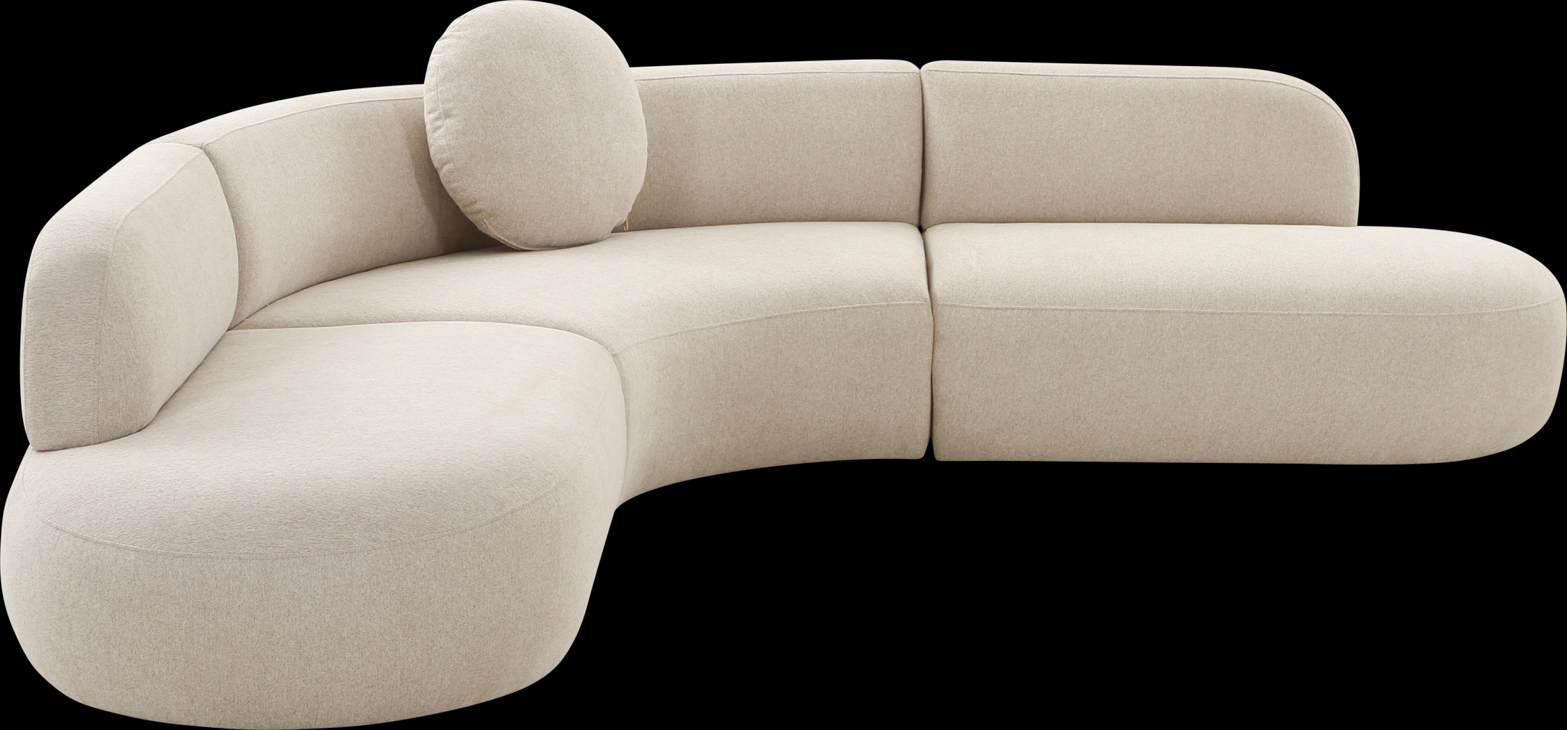 Columa Beige 3 Pc Sectional - Thumbnail - Image 1