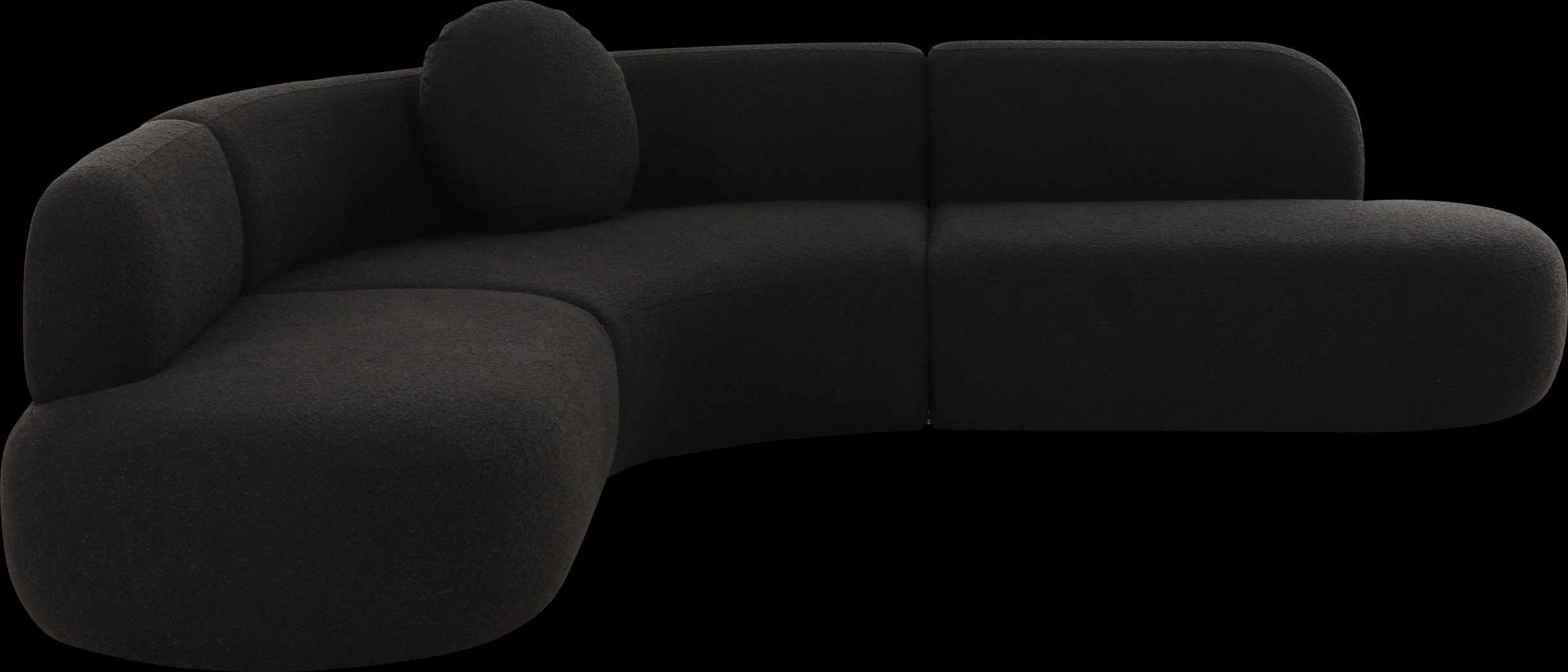 Columa Black 3 Pc Sectional - Thumbnail - Image 1