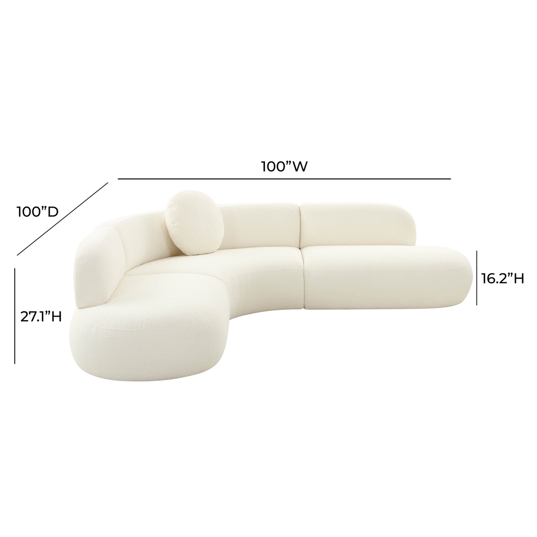 Columa Cream 3 Pc Sectional - Thumbnail - Image 6