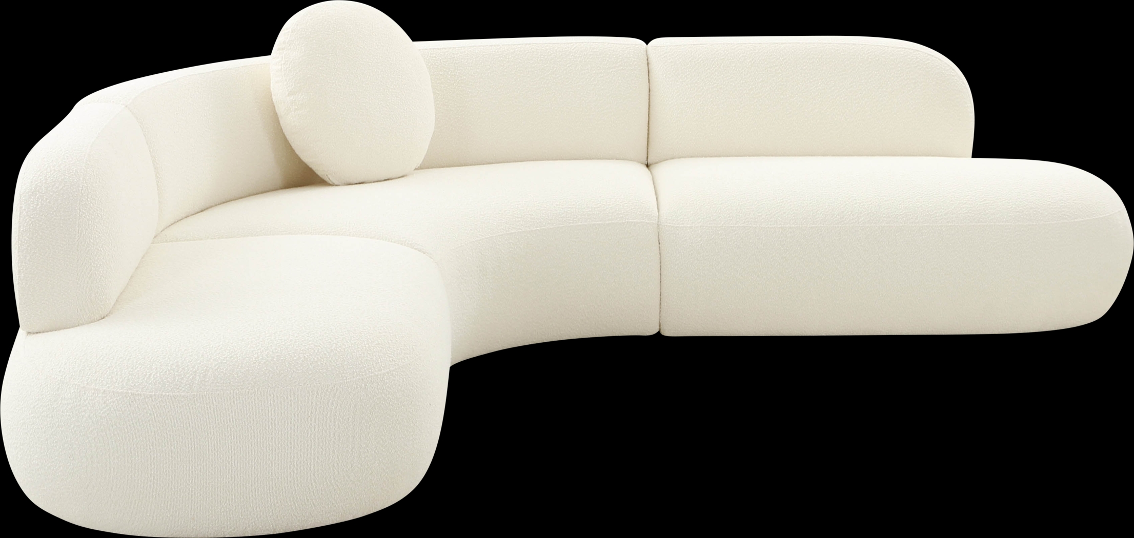 Columa Cream 3 Pc Sectional - Thumbnail - Image 1