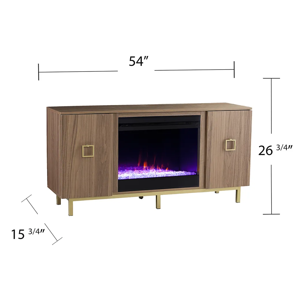 Columbiana I Natural 54 in. Console with Color Changing Fireplace - Image 7