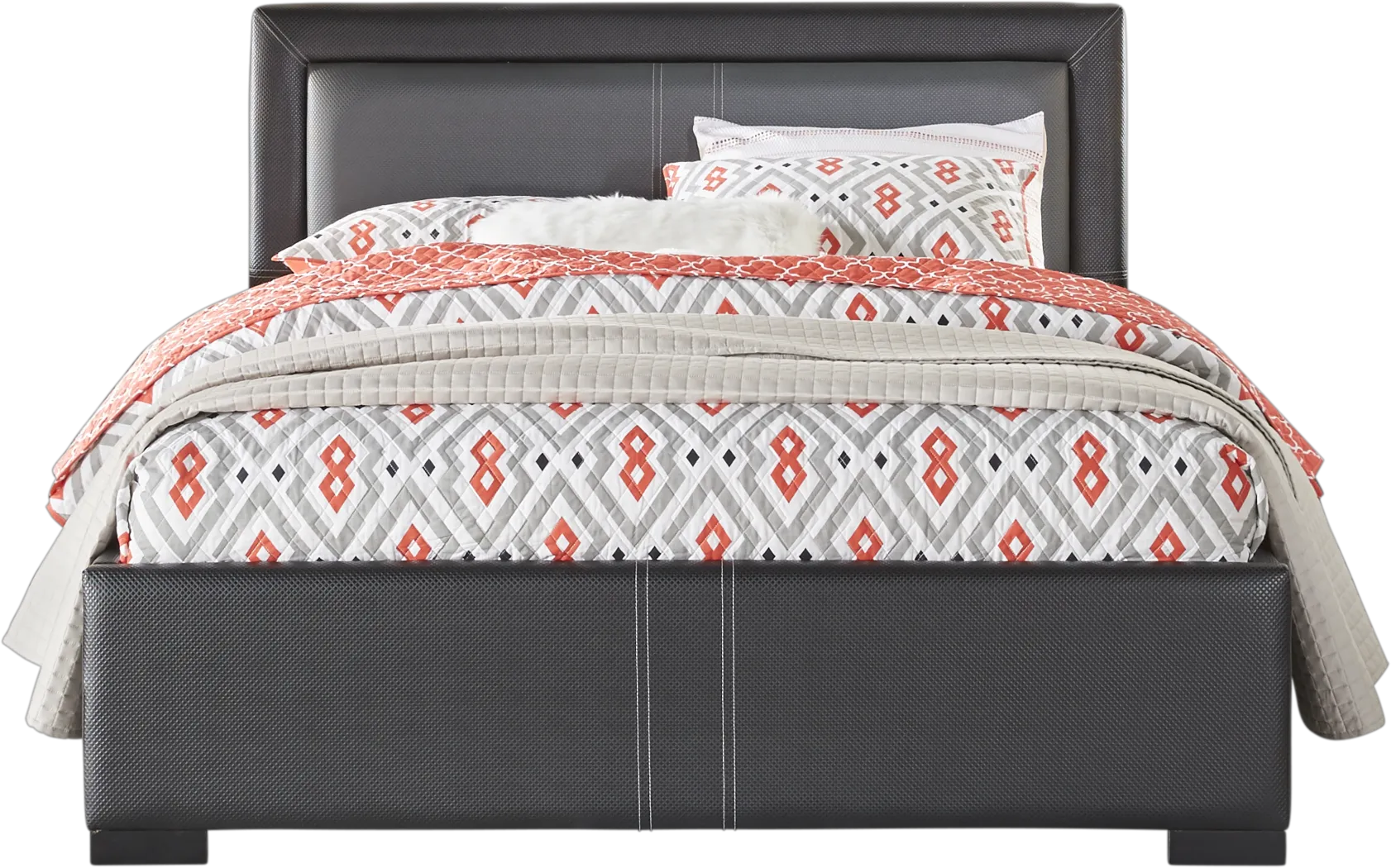 Columbus Avenue 3 Pc Queen Upholstered Bed - Thumbnail - Image 1