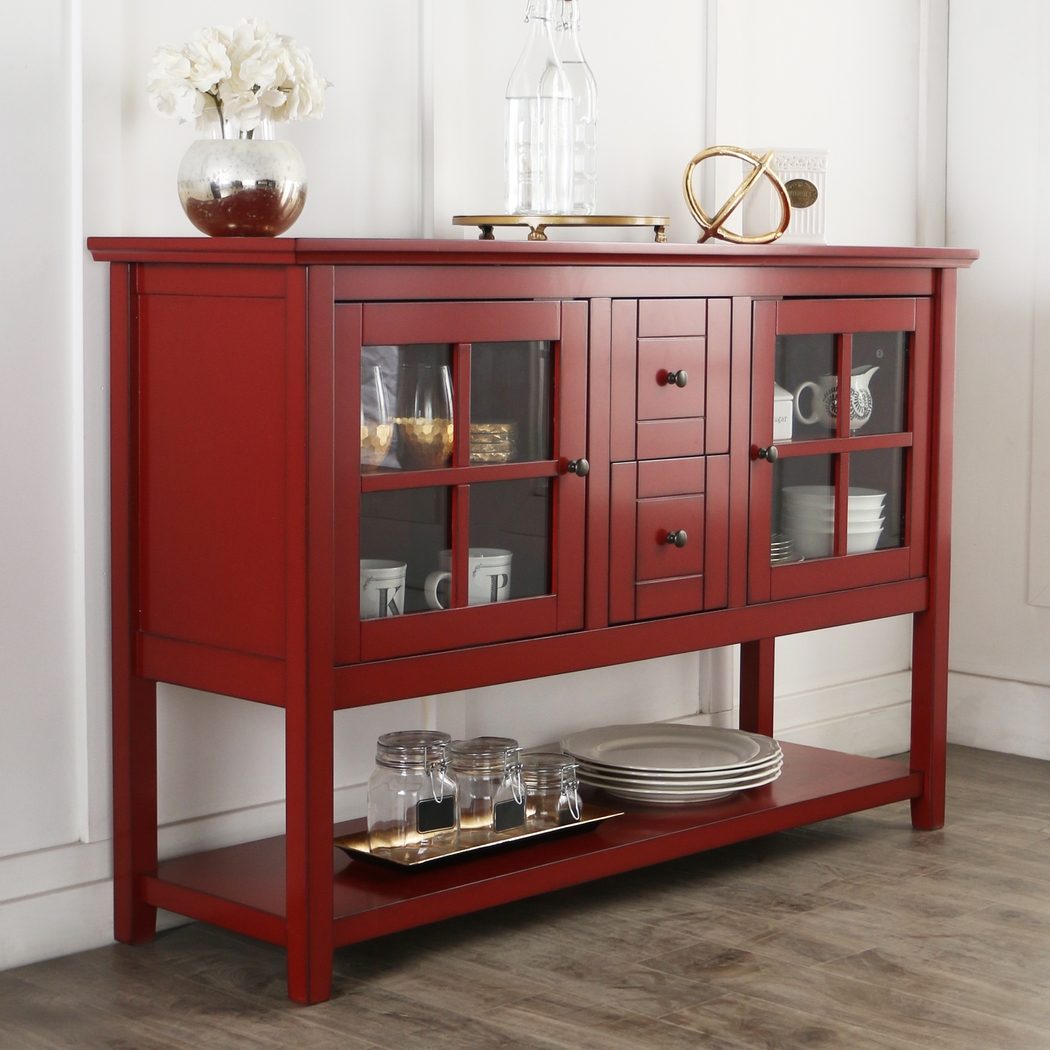 Columby Red Buffet 52 in. Console Table - Thumbnail - Image 2