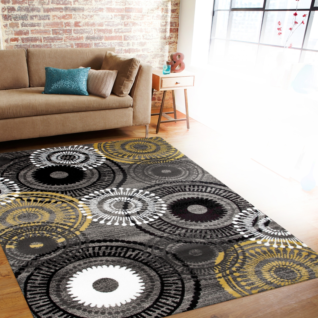 Colvyr Yellow 7'10 x 10'2 Rug - Thumbnail - Image 3