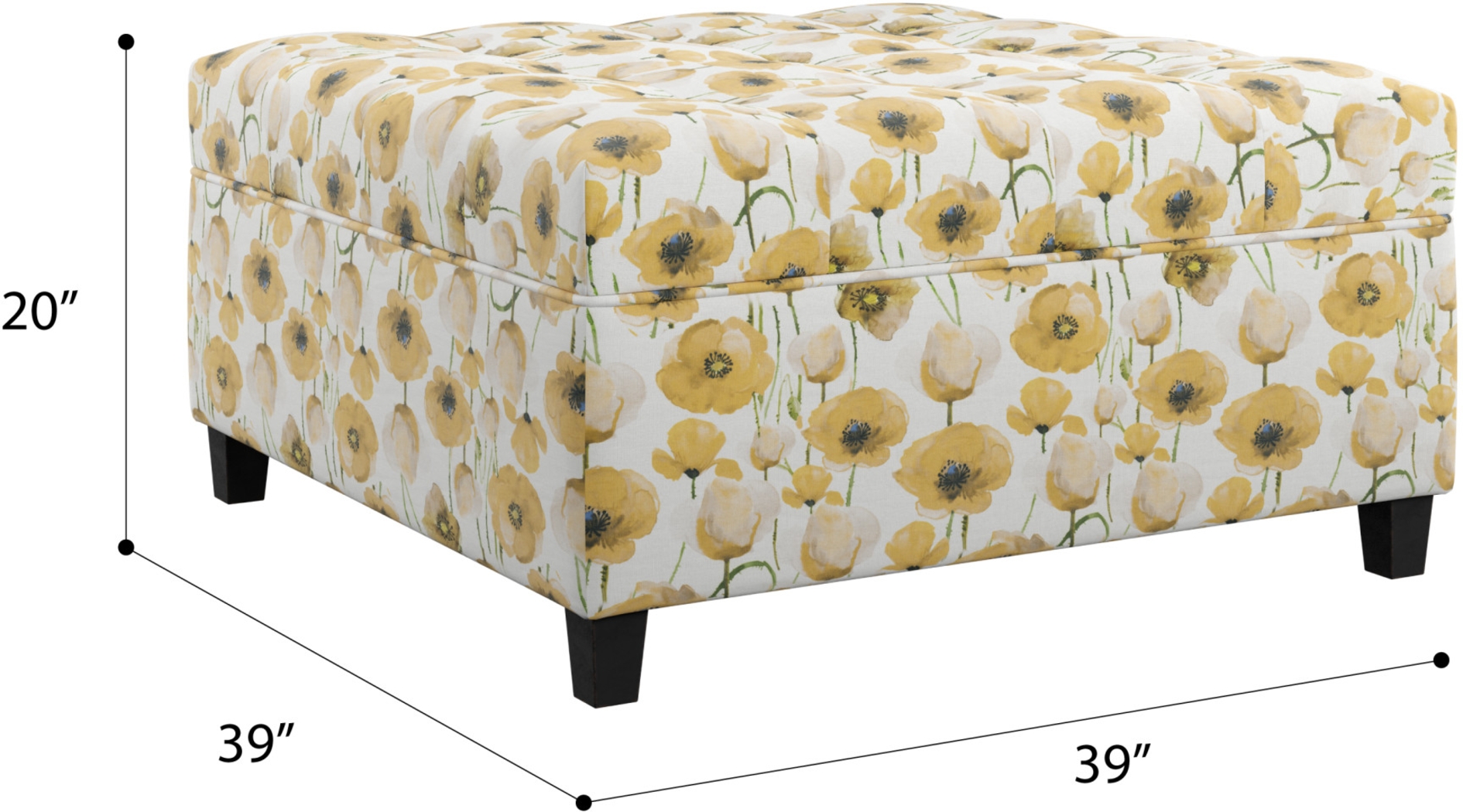 Colwood Yellow Storage Ottoman - Thumbnail - Image 5