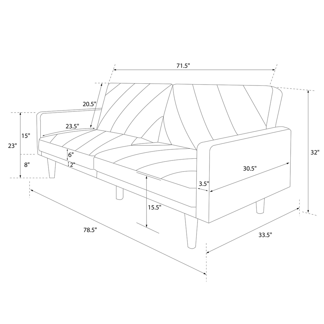 Colyer Mustard Futon - Thumbnail - Image 13