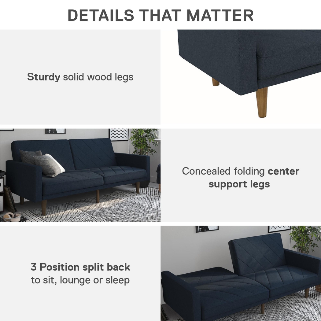 Colyer Navy Futon - Thumbnail - Image 8