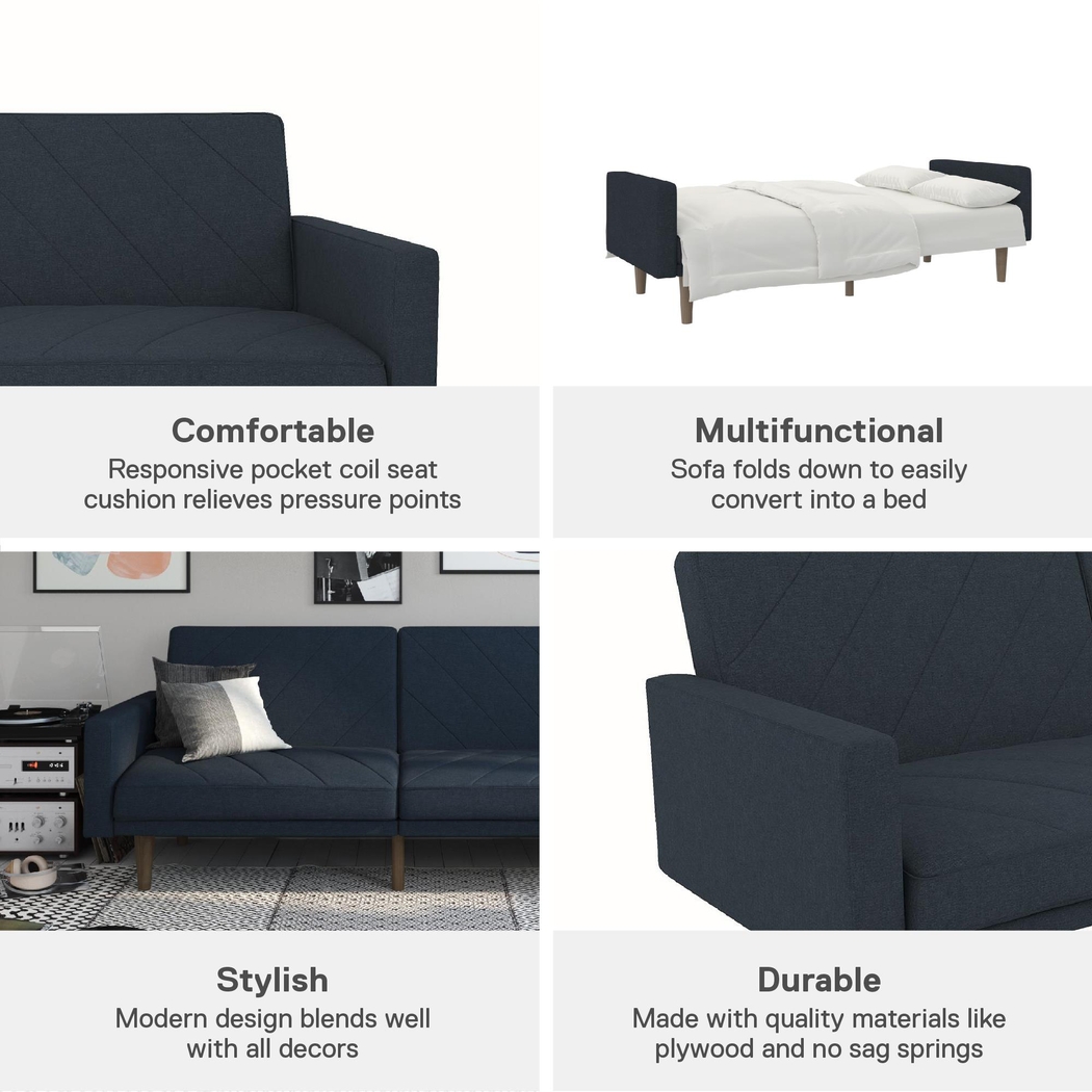 Colyer Navy Futon - Thumbnail - Image 9