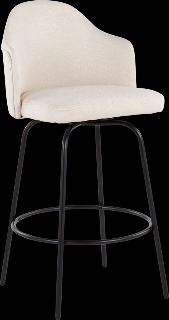 Comosa Cream Counter Height Stool, Set of 2 - Thumbnail - Image 2