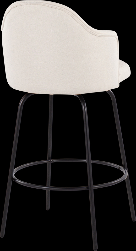 Comosa Cream Counter Height Stool, Set of 2 - Thumbnail - Image 4