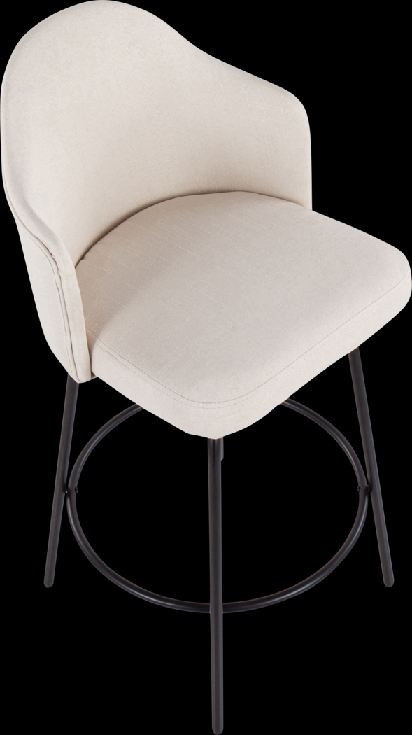 Comosa Cream Counter Height Stool, Set of 2 - Thumbnail - Image 7