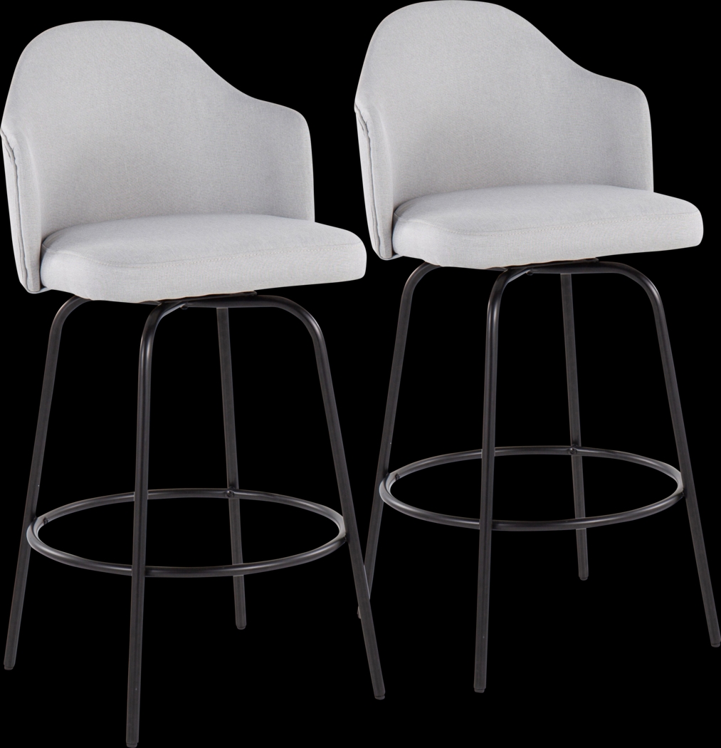 Comosa Light Gray Counter Height Stool, Set of 2 - Thumbnail - Image 1