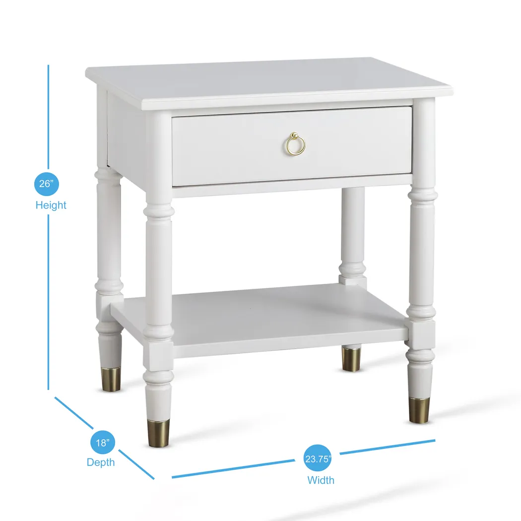Compson White End Table - Thumbnail - Image 9