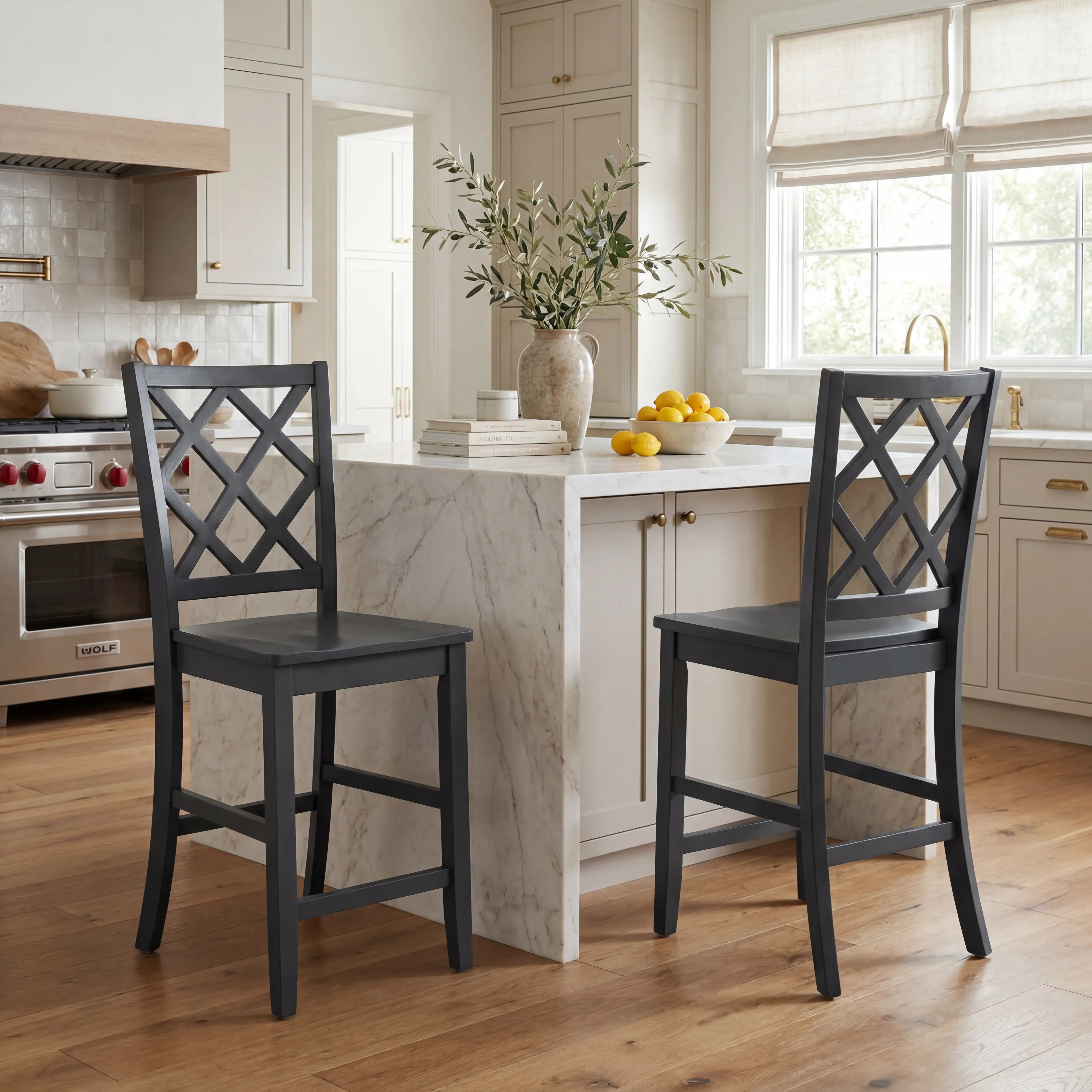 Concord White 5 Pc Counter Height Drop Leaf Dining Room with Black Diamond Back Stools - Thumbnail - Image 12