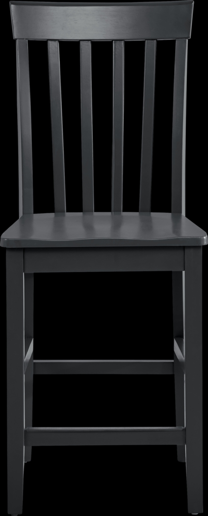 Concord White 5 Pc Counter Height Drop Leaf Dining Room with Black Slat Back Stools - Thumbnail - Image 10