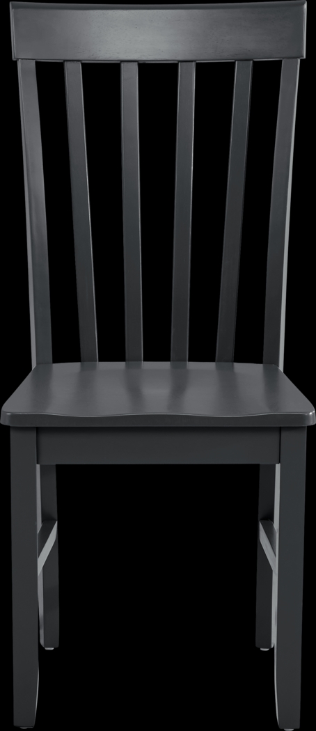 Concord Black Slat Back Side Chair - Thumbnail - Image 2