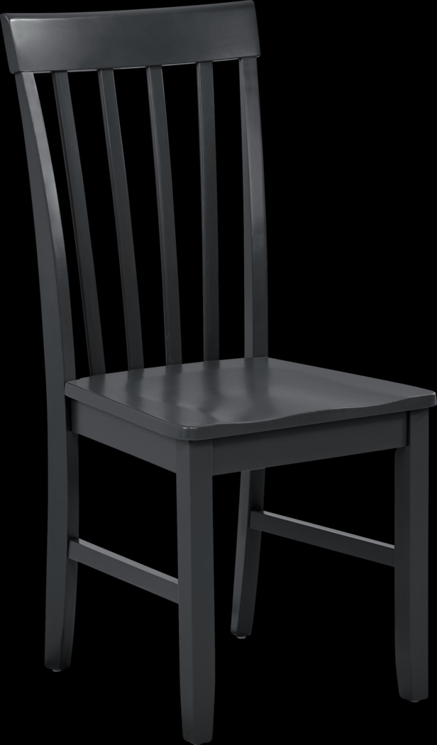 Concord Black Slat Back Side Chair - Thumbnail - Image 1