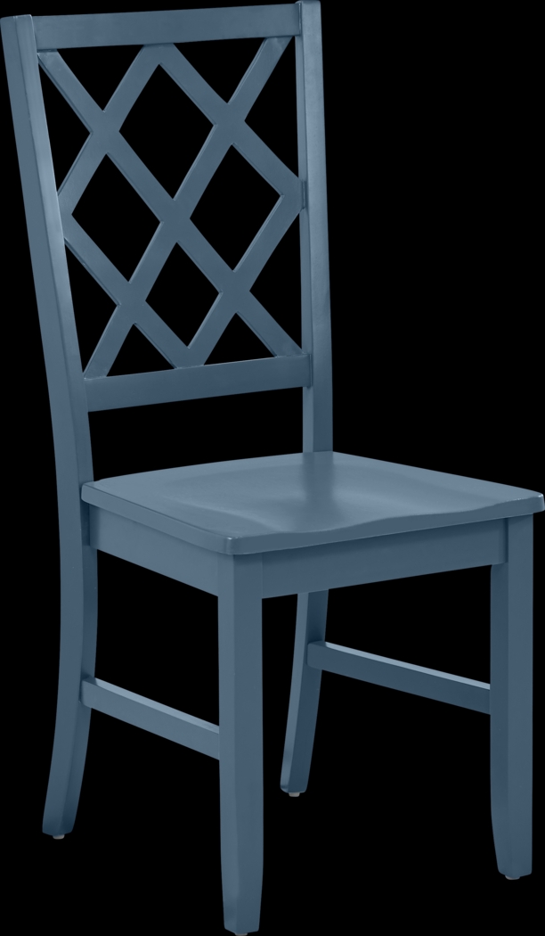 Concord White 5 Pc Drop Leaf Dining Room with Blue Diamond Back Chairs - Thumbnail - Image 9