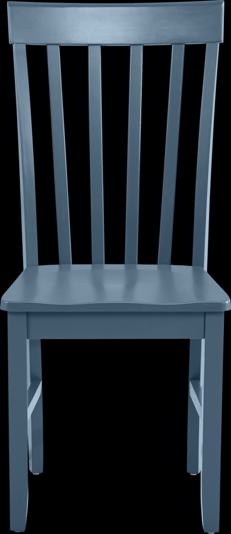 Concord Blue Slat Back Side Chair - Thumbnail - Image 2
