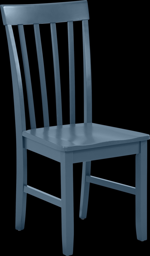 Concord Blue Slat Back Side Chair - Thumbnail - Image 1