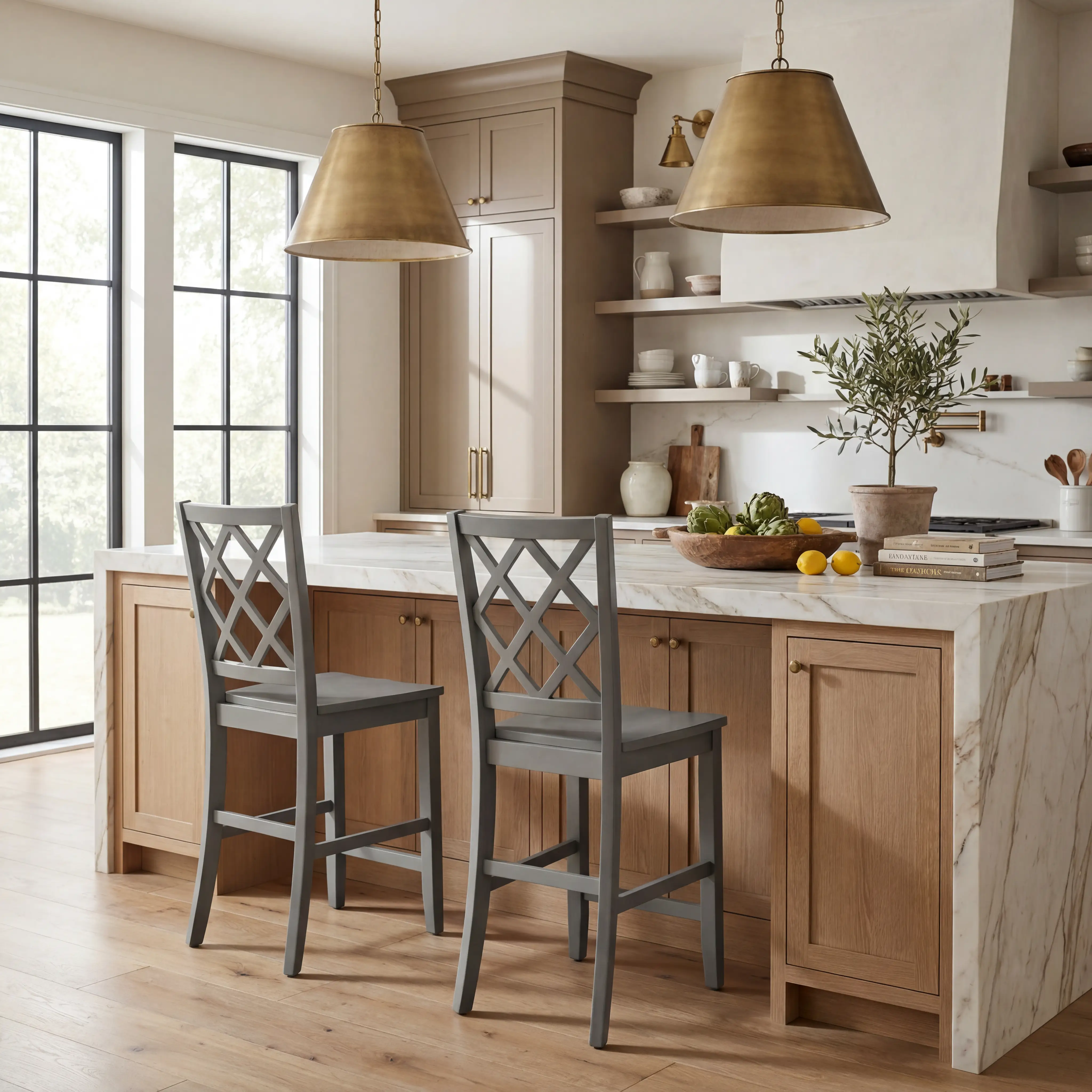 Concord White 3 Pc Counter Height Drop Leaf Dining Room with Gray Diamond Back Stools - Thumbnail - Image 12