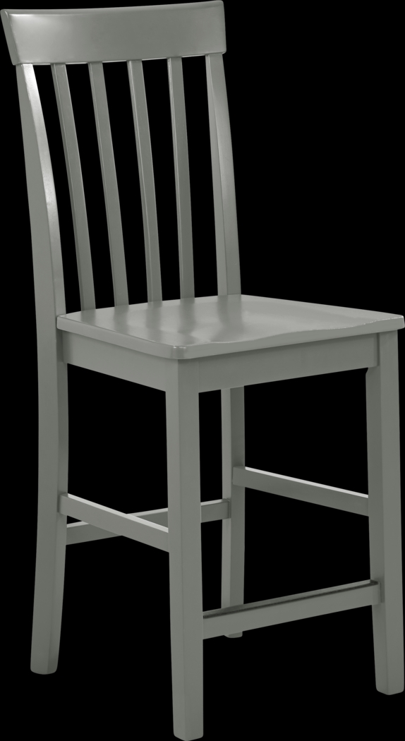 Concord Gray Counter Height Slat Back Stool - Thumbnail - Image 1