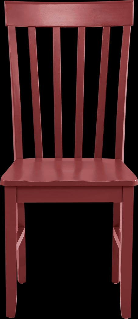 Concord White 5 Pc Drop Leaf Dining Room with Red Slat Back Chairs - Thumbnail - Image 10