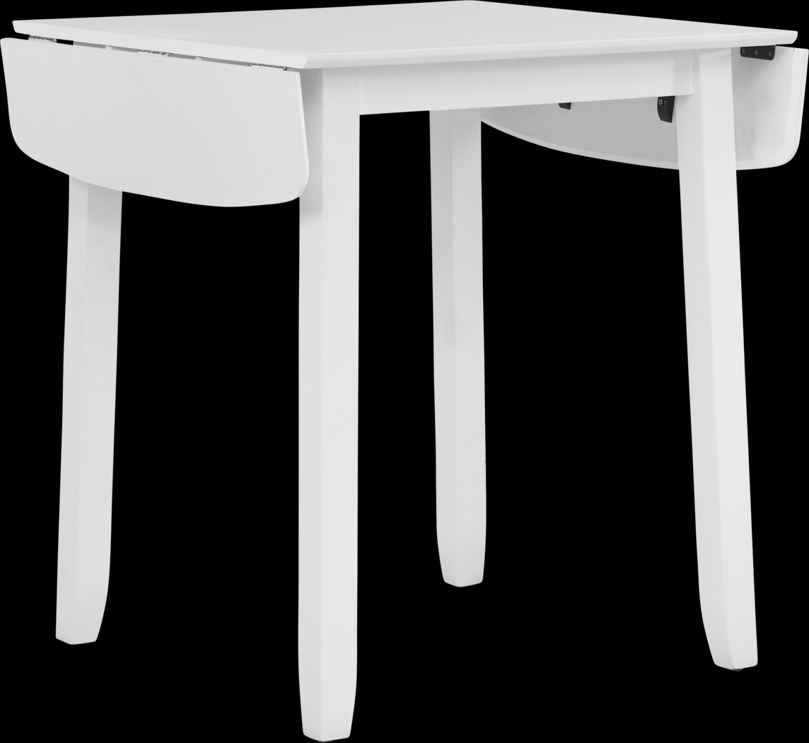 Concord White Counter Height Drop Leaf Dining Table - Thumbnail - Image 3
