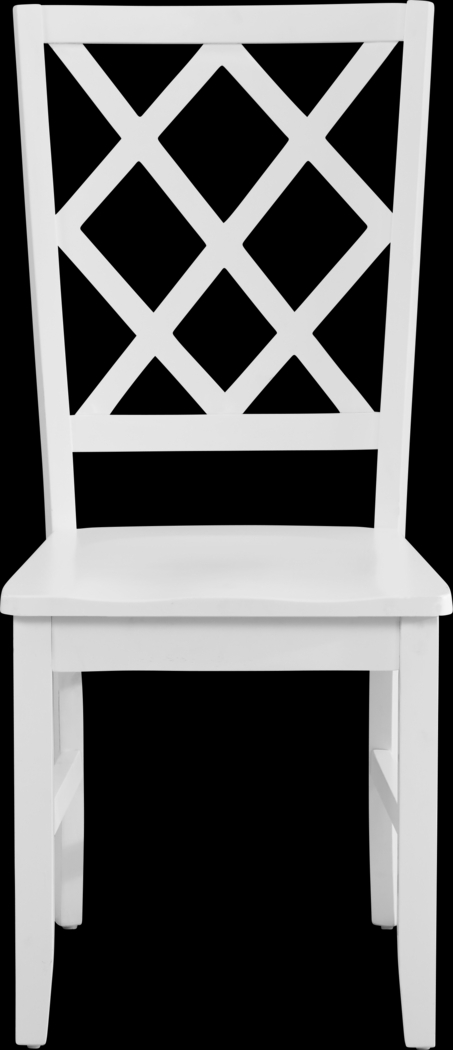Concord White 5 Pc Drop Leaf Dining Room with Diamond Back Chairs - Thumbnail - Image 10