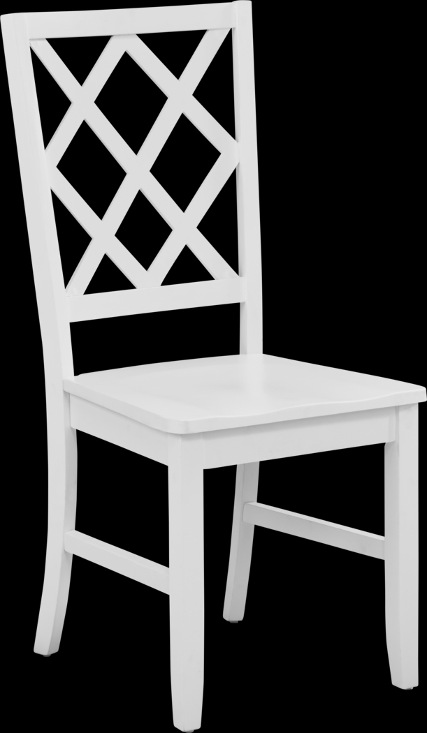 Concord White 5 Pc Drop Leaf Dining Room with Diamond Back Chairs - Thumbnail - Image 9