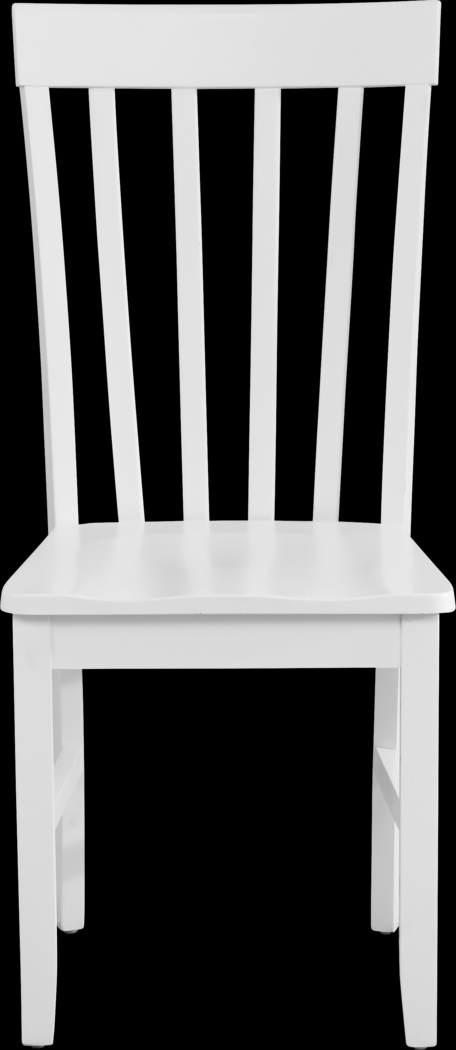 Concord White 5 Pc Drop Leaf Dining Room with White Slat Back Chairs - Thumbnail - Image 10