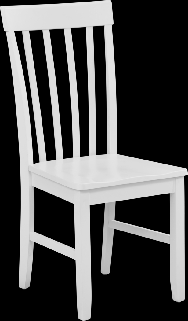 Concord White 5 Pc Drop Leaf Dining Room with White Slat Back Chairs - Thumbnail - Image 9